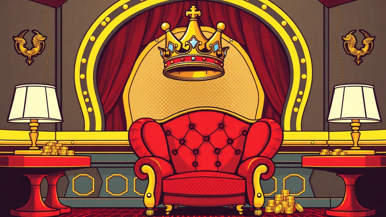 Hello Millions Loyalty Lounge throne with golden crown